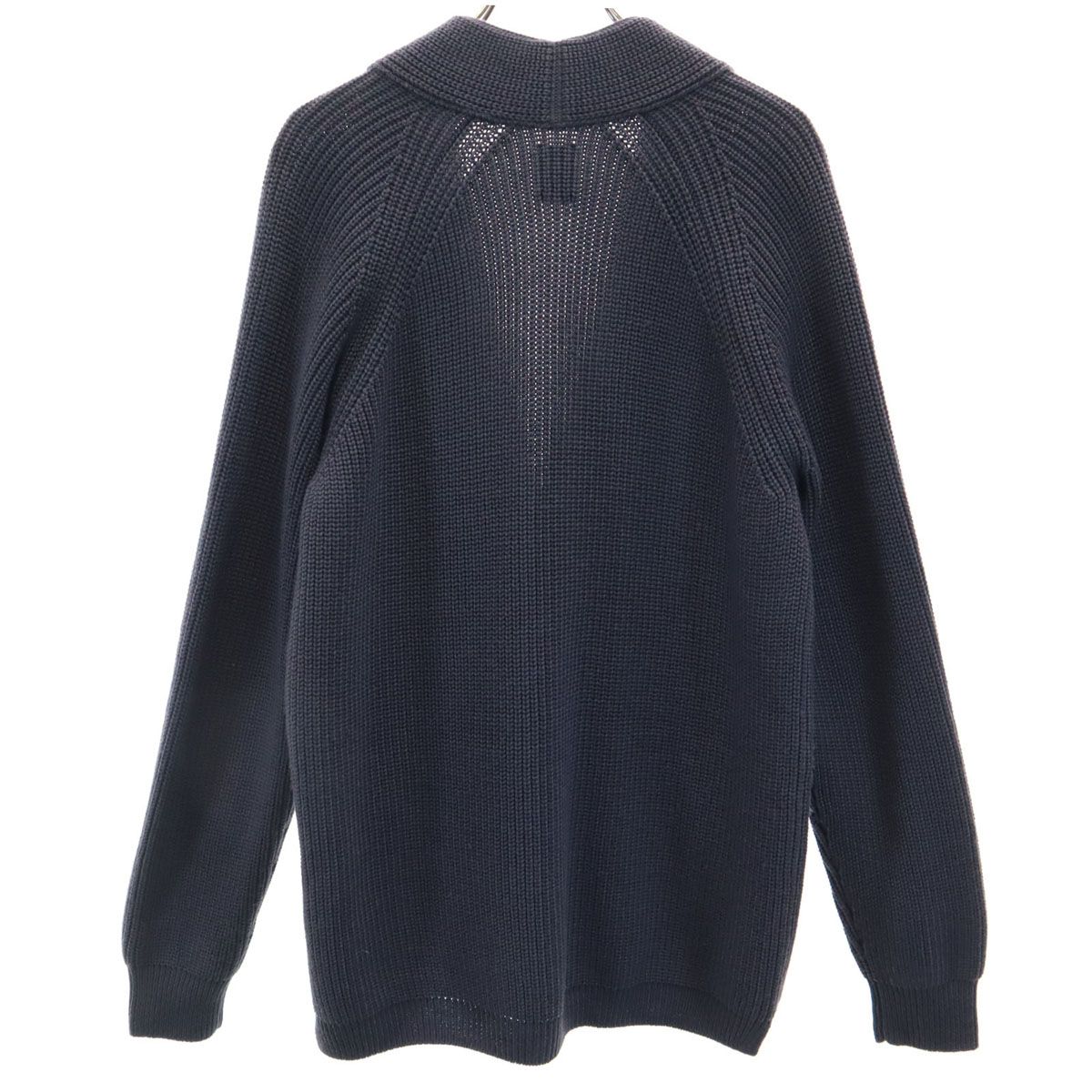 BATONER バトナー ウール 長袖 ニットカーディガン 1 グレー 厚手 メンズ 古着