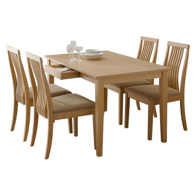 萩原 Hagihara ダイニング５点セット ベージュ MI-861035NABE-5S 新生活 一人暮らし デザイン おしゃれ インテリア 家具