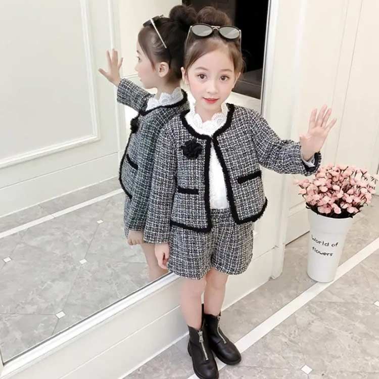 服 まとめ売り YJSO] 子供スーツ フォーマル 女の子 キッズ 子供服 スーツ チェック柄