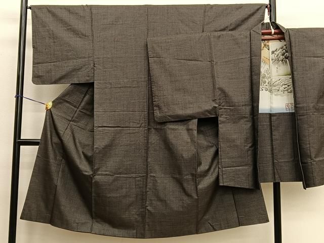 平和屋着物男性　本場大島紬　アンサンブル　80亀甲　反端付き　正絹　逸品　BAAM3623xi