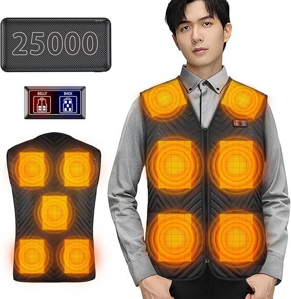 電熱ベスト 電熱インナーベスト 薄型 軽量 モバイルバッテリー　ヒーターベスト モバイルバッテリーセット) 電熱ベスト (S M L XL) (4サイズ)(ユニ