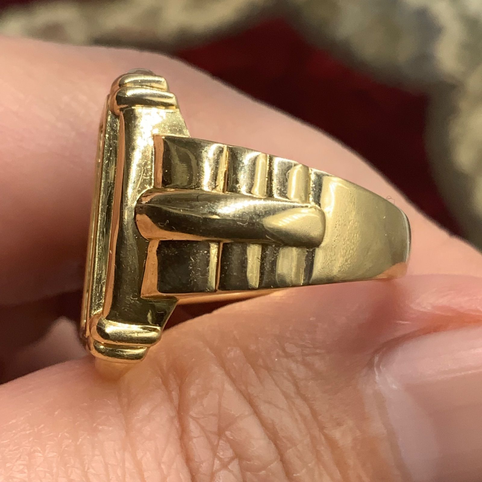 K24 リバティ1gバー リング指輪 枠K18 - メルカリ