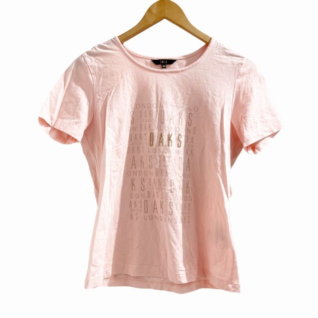 ダックス DAKS 美品 半袖 Tシャツ カットソー ビジュー ロゴ