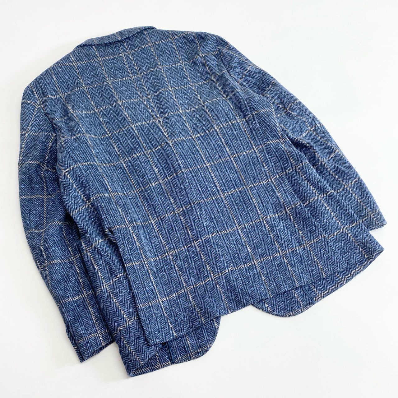 美品✨パオローニ　PAOLONI　テーラードジャケット　リネン　水色　春夏　XL 美品✨パオローニ PAOLONI テーラードジャケット リネン 水色 春