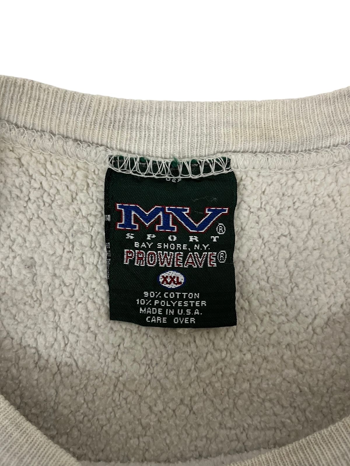 MV SPORT 古着 90s スエット トレーナー CENTRAL STATE UNIVERSITY カレッジロゴ サイドパネル ポリエステル混 XXL アッシュグレー メンズ 199 KARIMZIABAT_FR