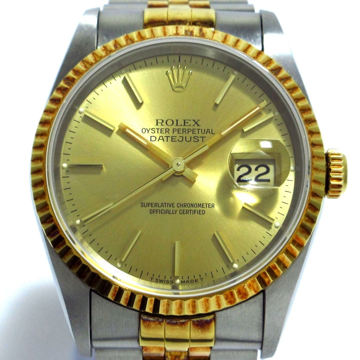 豊富な100%新品ロレックス　ROLEX　デイトジャスト　16013 16233 文字盤　シャンパンゴールド　10P ダイヤモンド　アフターダイヤ　ダイア　ダイアモンド 男性用