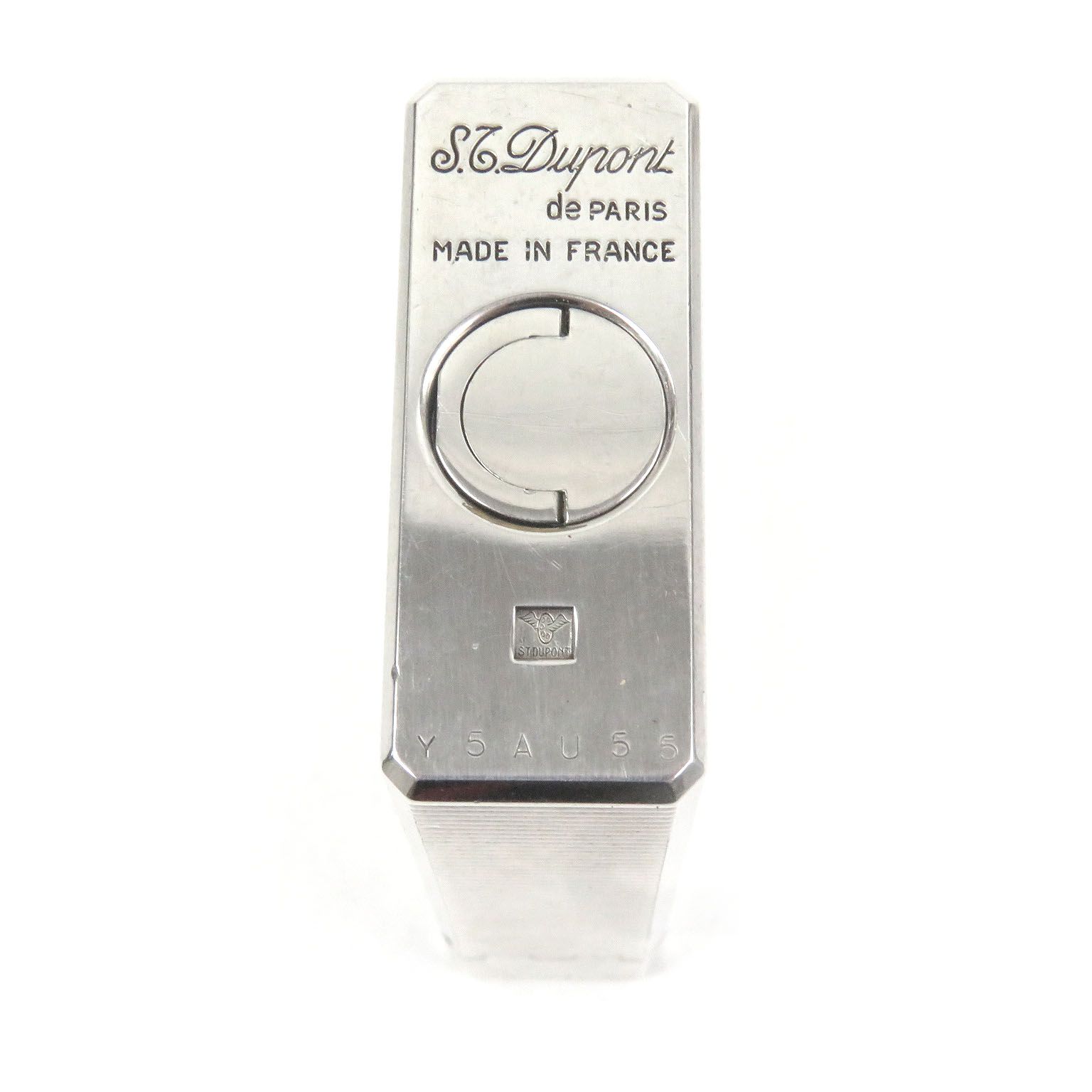 外装極美品□Dupont デュポン ライン1 ロング ボーダー柄 スクエア  