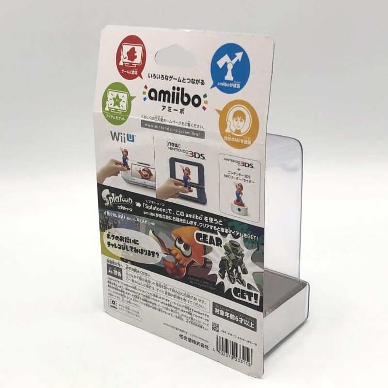 【中古】任天堂 amiibo イカ オレンジ アミーボ スプラトゥーン Splatoon【パッケージ傷みあり】[10]