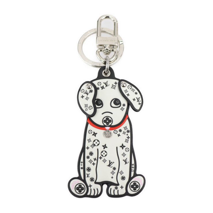 LOUIS VUITTON ルイ ヴィトン キーホルダー M00746 レザー ホワイト