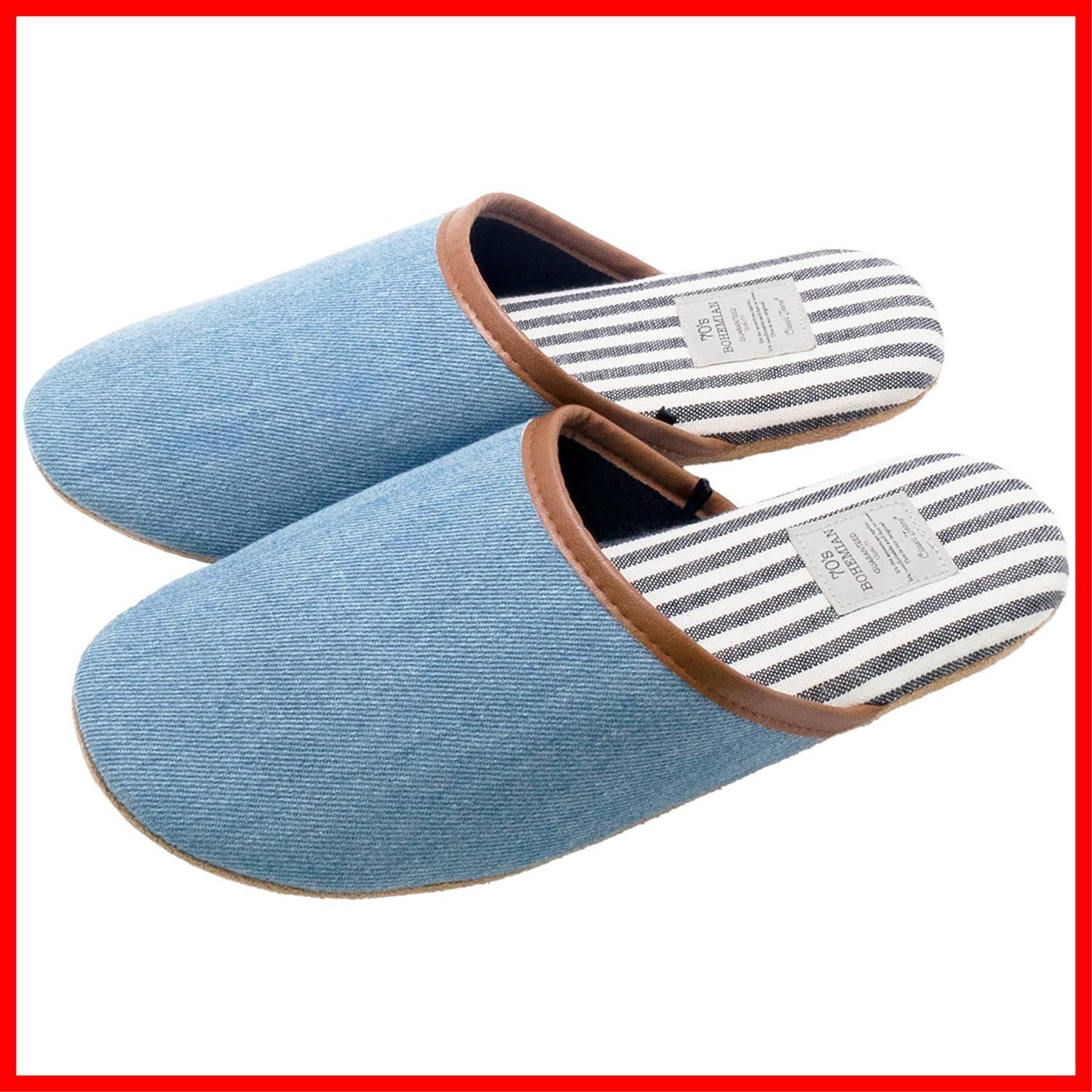 【特価商品】スリッパ デニムソフト M ブルー オクムラ AAAA7900BL かかとにフィット 軽くて安定した履き心地