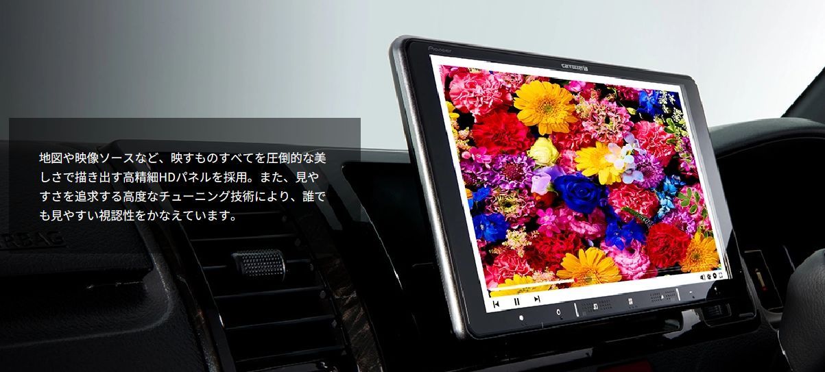 カロッツェリア9V型フローティング楽ナビAVIC-RF721フルセグ|Bluetooth|HDMI入出力