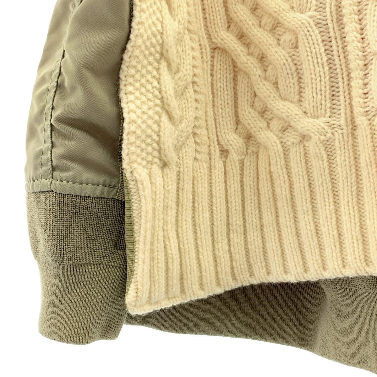 sacai 21AW Nylon Twill Mix Pullover サイズ2 sacai Sponge Sweat x Nylon Twill Pullover Charcoal Grey | HAVEN