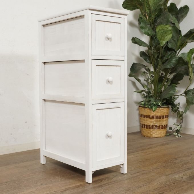 Y 天然木 桐製 アンティーク調 チェスト 隙間収納 アウトレット