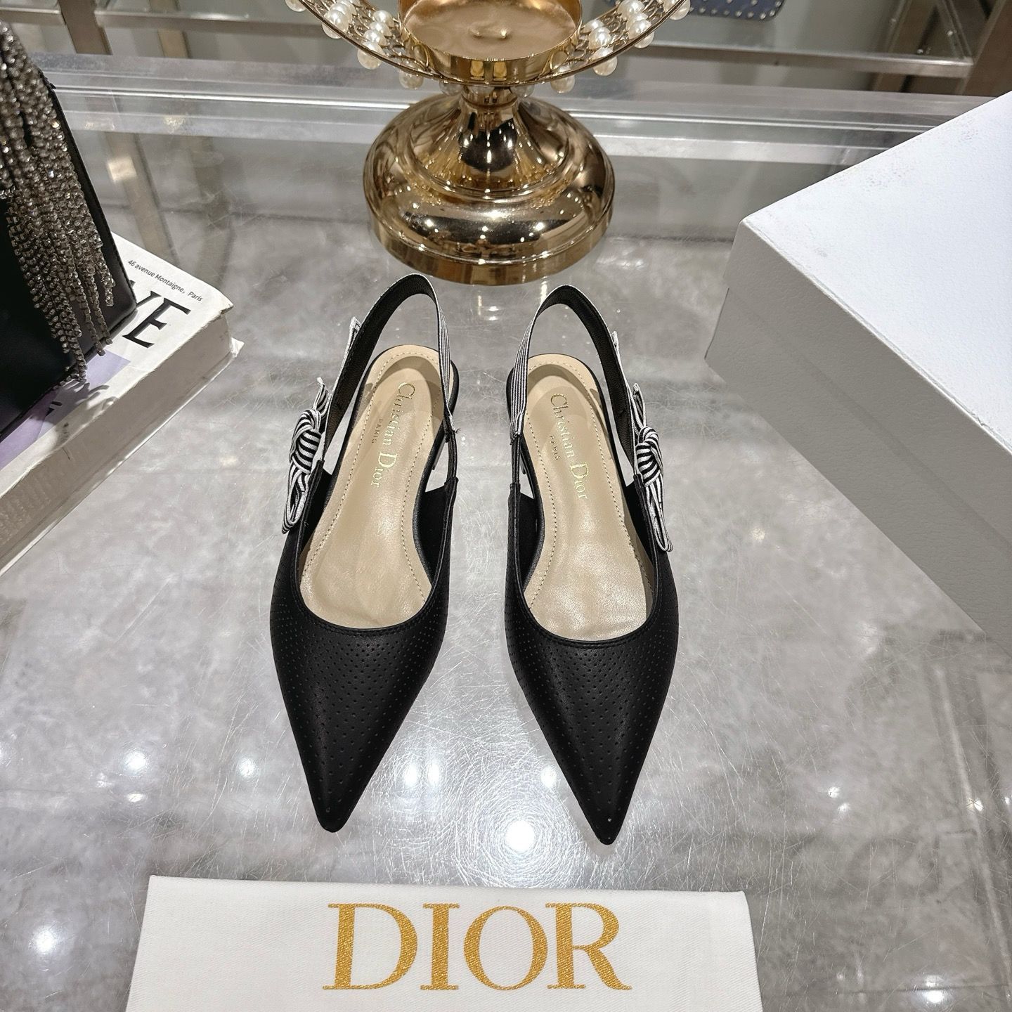 Dior ディオール テーパード トゥ フラット / ハイヒール