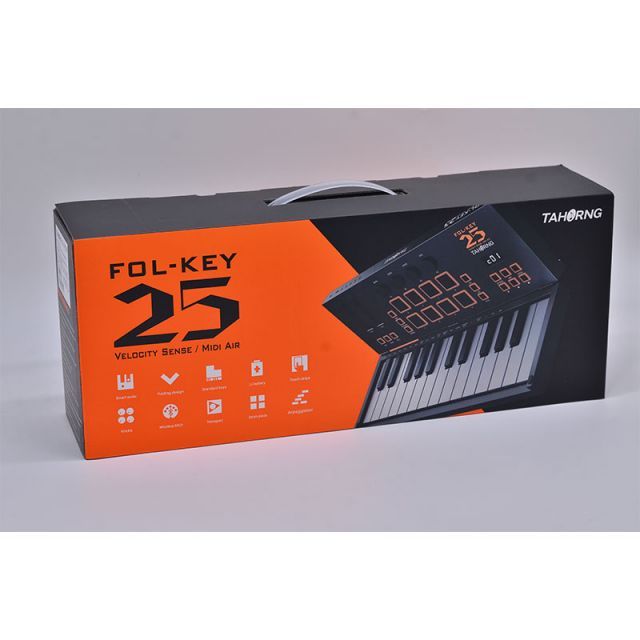 折りたたみ式25鍵MIDIキーボード＆コントローラー
