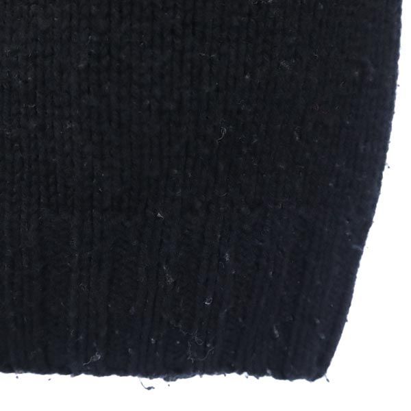 インバーアラン 英国製 ウール100％ ニット 40 ブラック系 INVERALLAN 長袖セーター メンズ   【230207】