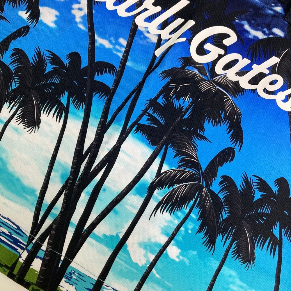 スカート ヤシの木プリント