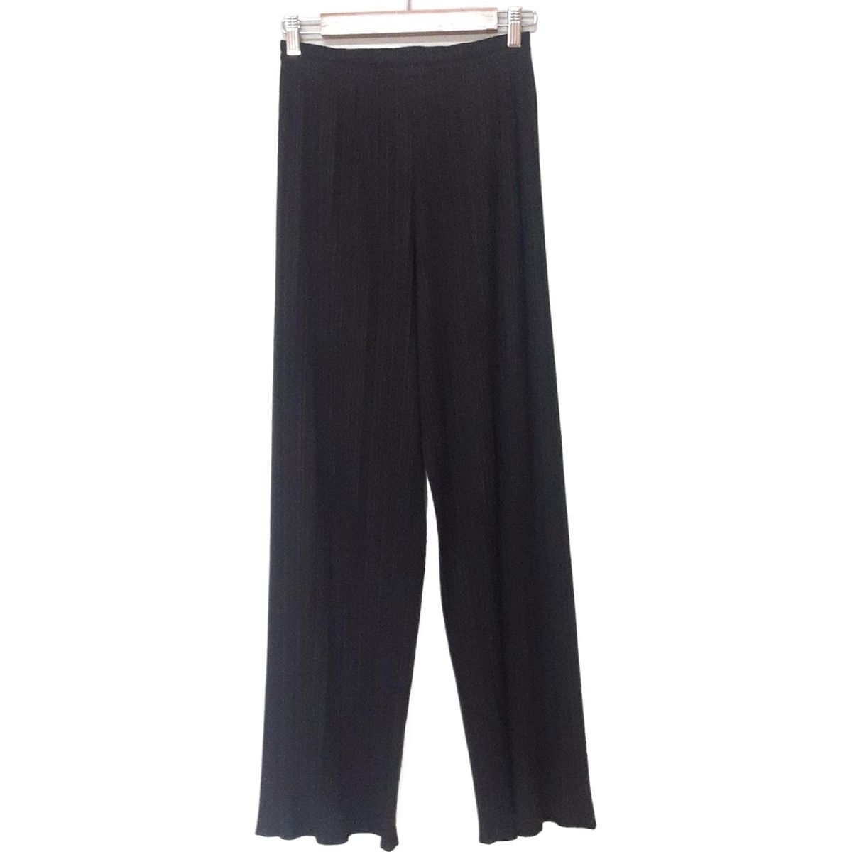 PLEATS PLEASE プリーツプリーズ パンツ サイズ4 XL レディース - 黒 フルレングス|ウエストゴム|プリーツ