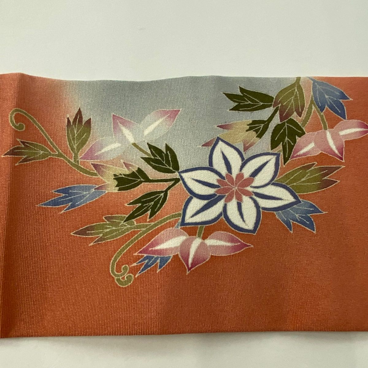 着】19496o 袋帯 六通柄 花喜久錦 枝桜に鞠と扇子文様 金駒刺繍