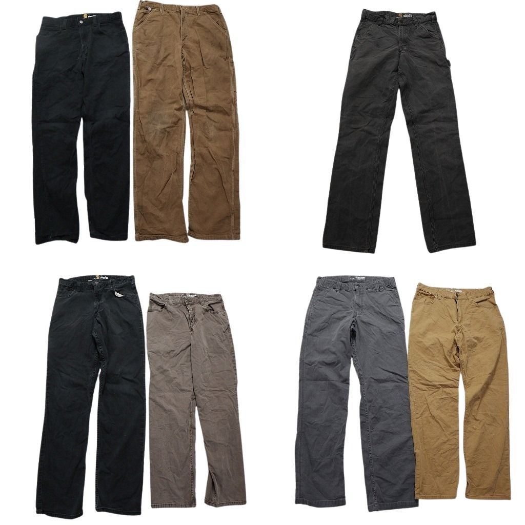 古着卸 カーハート Carhartt ダック ペインター パンツ 7枚セット メンズ 30 |31 |32 ハンマールーフ フェード ワーク 古着 NB9809