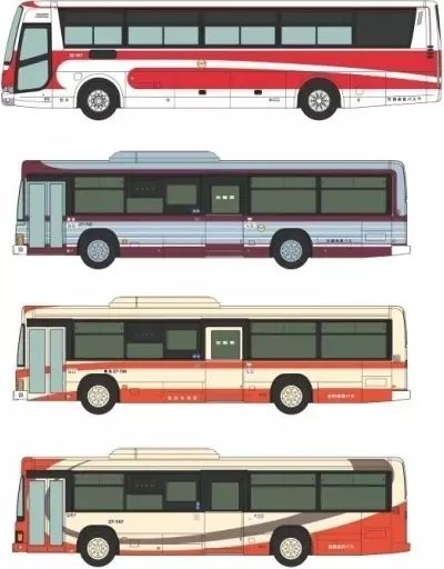 【中古】鉄道模型 1/150 北陸鉄道創立80周年歴代カラー4台セット 「ザ・バスコレクション」 [326953]