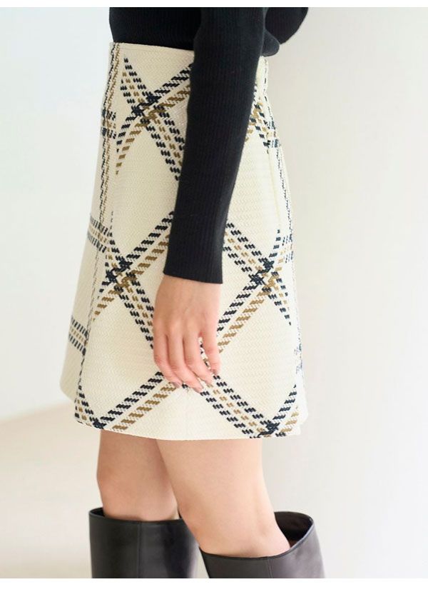 動く 10 OFF スナイデル SNIDEL ボトムス 25秋冬 Sustainableロービングチェックミニスカート ミニ丈 swfs254143 swfs254144