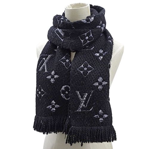 LOUIS VUITTON ルイヴィトン マフラー モノグラム ブラック ルイ・ヴィトン LOUIS VUITTON マフラー レディース メンズ