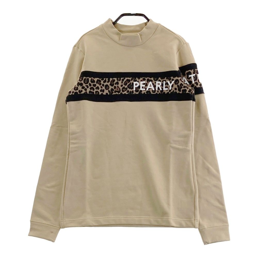 サイズ 0 PEARLY GATES パーリーゲイツ 055-2266006 ハイネック 長袖Tシャツ レオパード柄 ベージュ系 240101535135 ゴルフウェア レディース ストスト