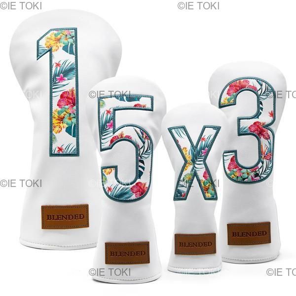 ホワイトプレミアムレザーゴルフカバー ドライバー 木製カバー ハイブリッドゴルフ用 ファッショナブル ホワイトプレミアムレザーゴルフカバー ドライバー 木製カバー