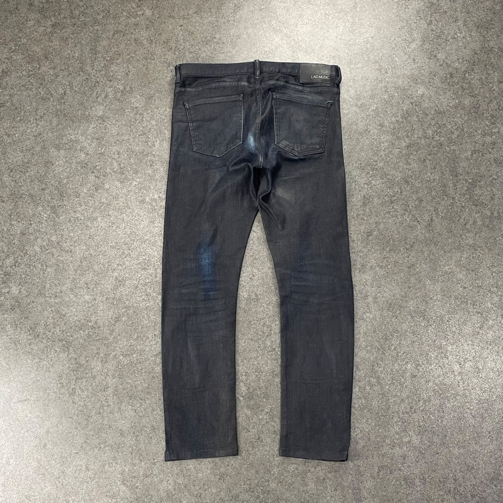 日本製 LAD MUSICIAN Slim Black Denim Jeans ラッドミュージシャン 