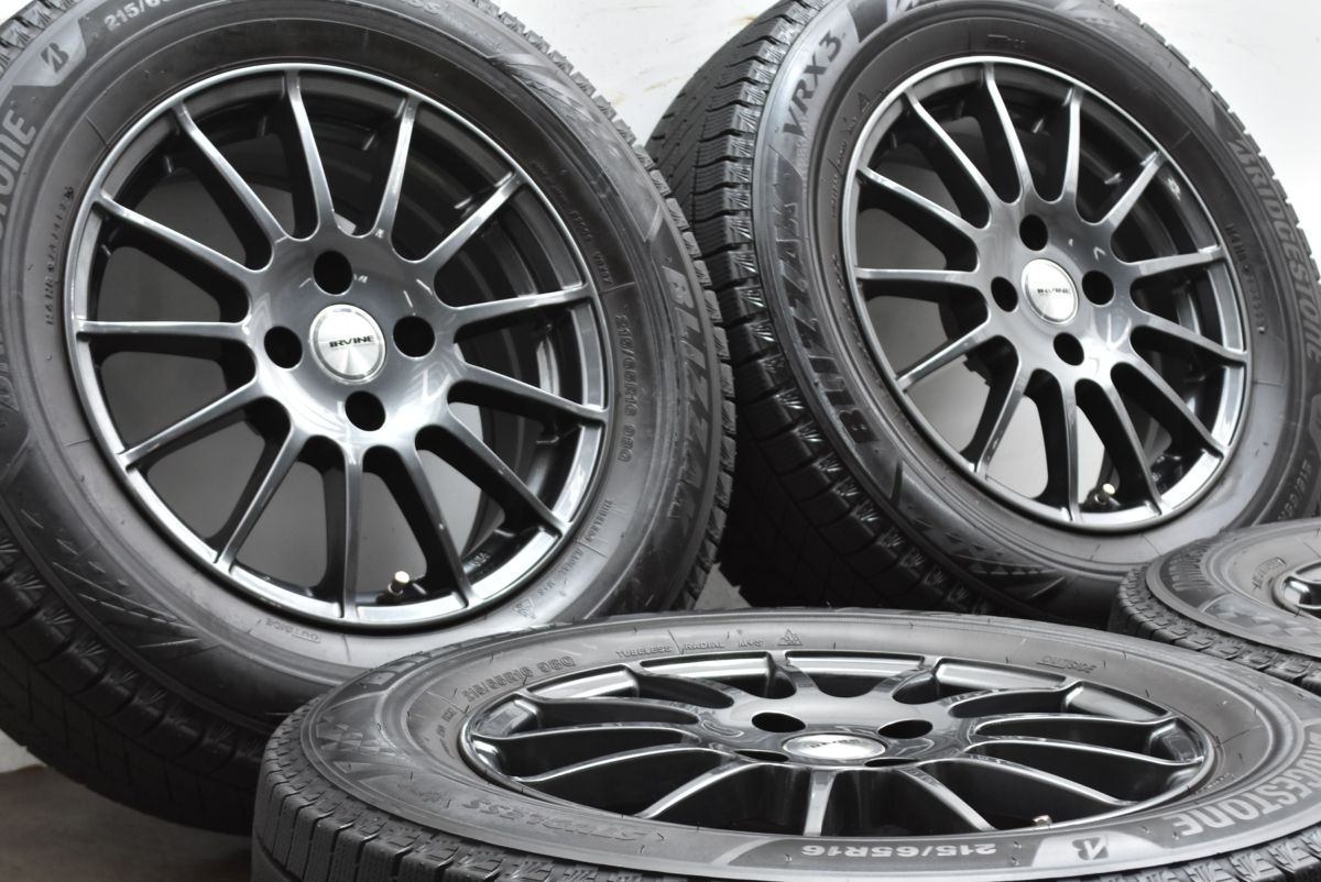 2025年 バリ溝 VRX3付 WEDS IRVINE 16in 6.5J 25 PCD108 ブリヂストン ブリザック 215|65R16 シトロエン C4 プジョー 2008