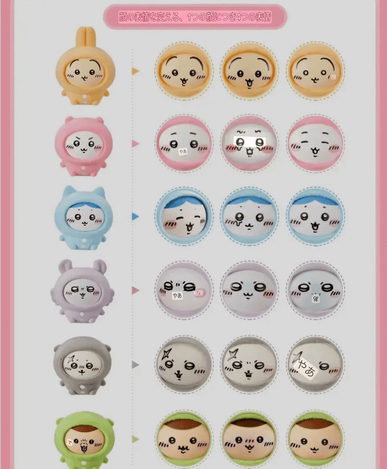 海外 6種 コンプリートセット 1BOX ちいかわ パジャマパーティーズ フェイスチェンジシリーズ WWW_STEELWINDOWSANDDOORS_COM