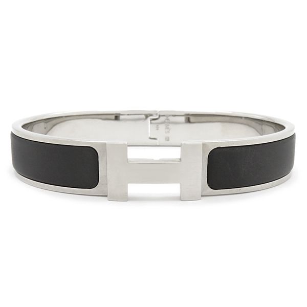 エルメス Click H PM メタルブレスレット シルバー レッド エルメス クリックH PM ブレスレット シルバー レッド メタル