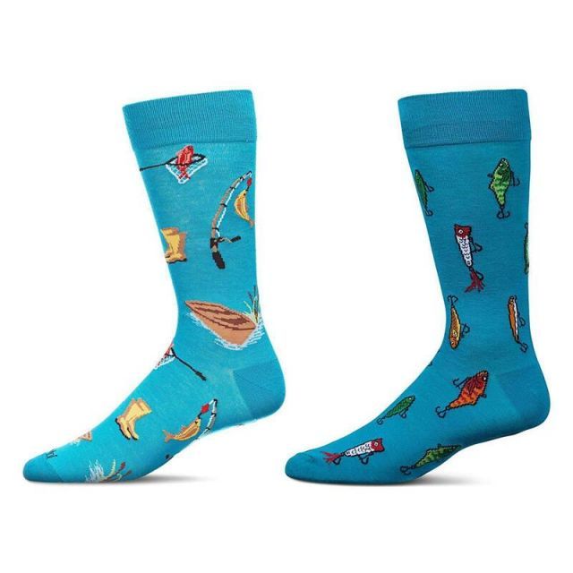 【送料無料】 メモイ メンズ 靴下 アンダーウェア Men's 2 Pair Pack Novelty Sports Crew Socks Blue