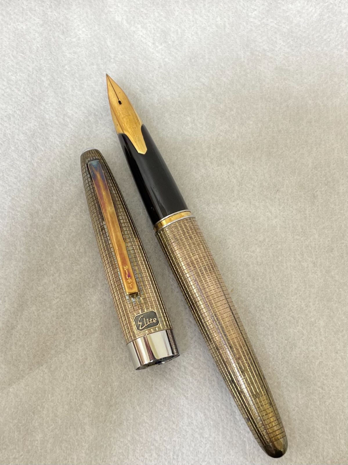 PILOT　エリート　18K-750刻印　万年筆　H1075　パイロット 7097】ジャンク品 PILOT Elite パイロット エリート 万年筆 ペン先 18k