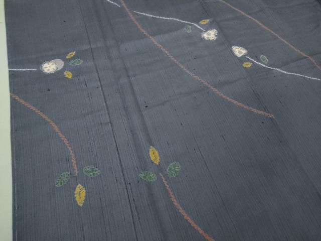 草花文 紅掛花色地