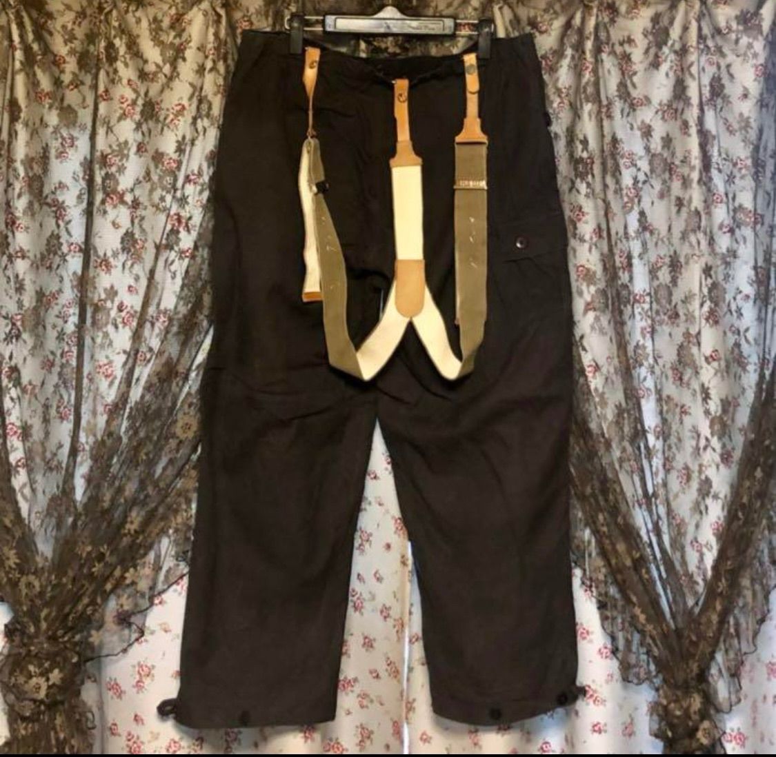 レア　美品　60s 東ドイツ軍　カーゴ　ミリタリー　パンツ サスペンダー Amazon | 実物 デッドストック ベルギー軍 ケミカル