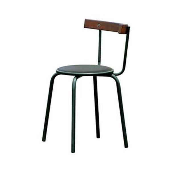 パーソナルチェア 幅43cm ダークブラウン×ブラック＋ダークブラウン スチールパイプ 日本製 受注生産 1脚販売 リビング
