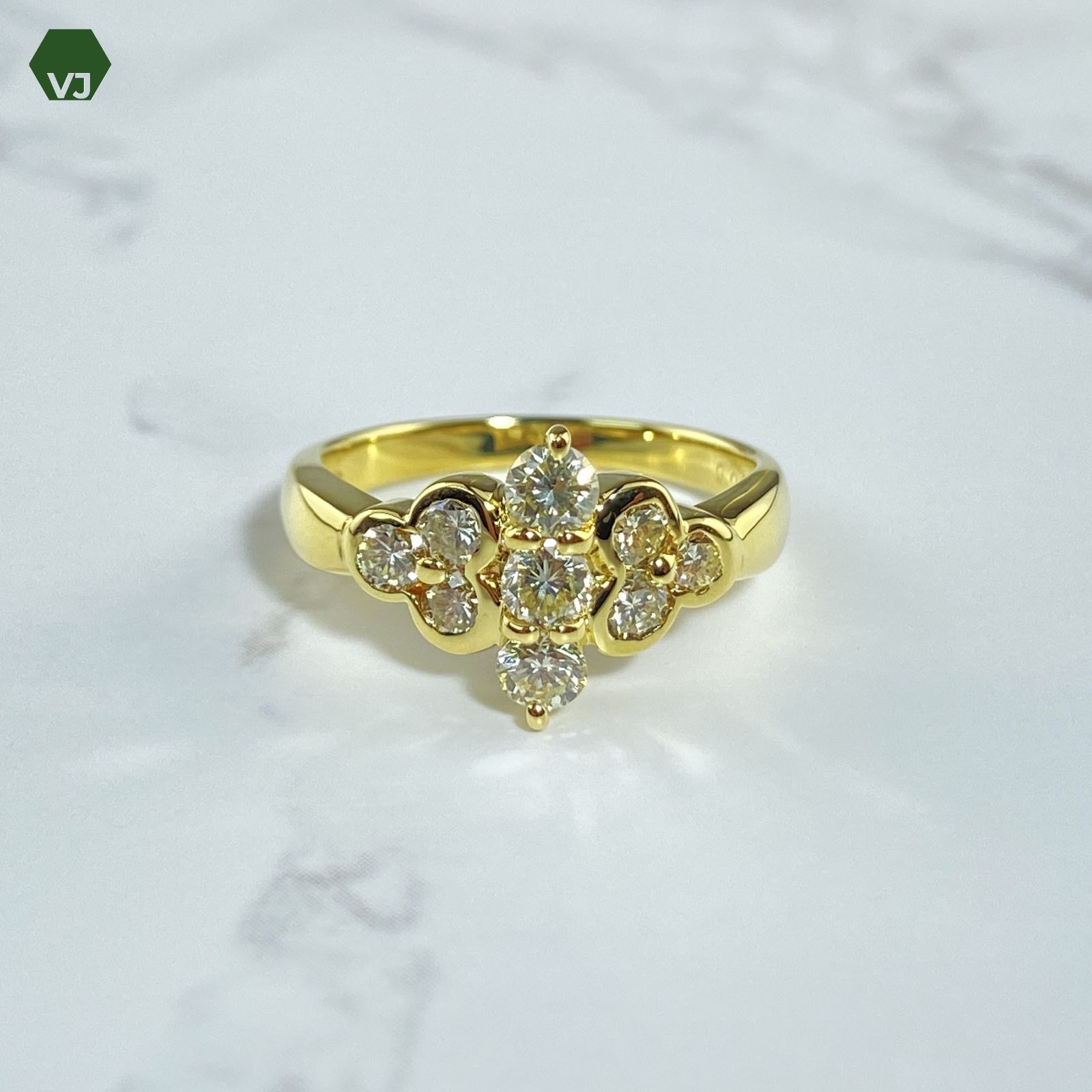 17-29】ダイヤモンド リング D0.9ct【中古】【K18YG】【11.5号】☆By 