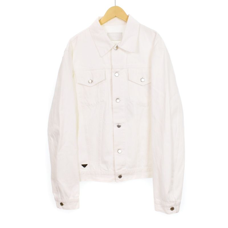 ☆PRADA☆プラダ トライアングルロゴ デニムジャケット PRADA - 極美品 プラダ PRADA ジャケット 2021 デニムジャケット