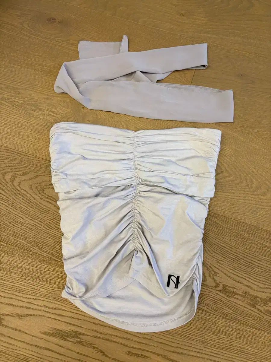 Newalrin shirring tube top ＋ chiffon muffler