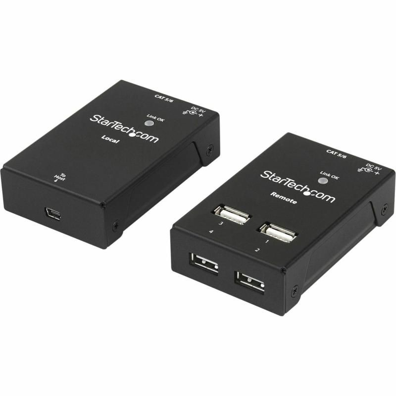 StarTech.com USBエクステンダー 40m Cat6|Cat5 LANケーブル使用 4ポート USB 2.0ハブ付 電源アダプター付属 Type-A拡張 スプリッター 分配器 USB 延長