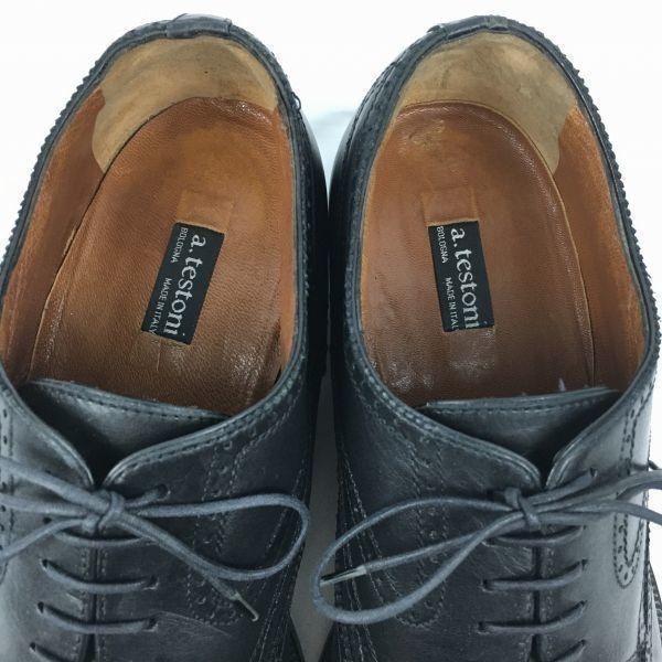 試着交換OK！a.testoni/ア・テストーニ イタリア製 ウイングチップ  