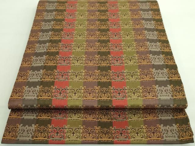 平和屋着物□極上 龍村美術織物 九寸開き名古屋帯 埃及の虎