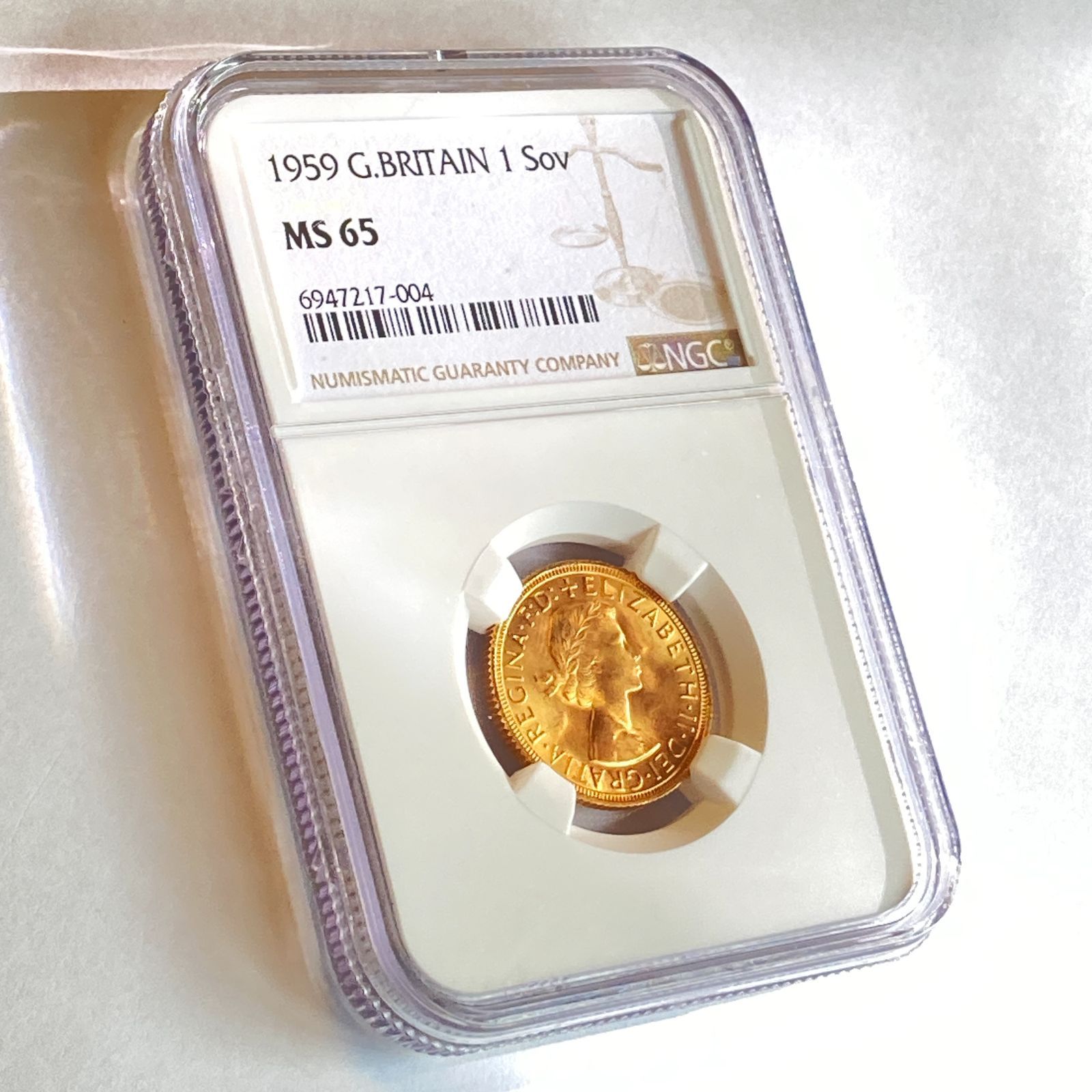 1959年 MS65 ヤングヤング ギリックソブリン NGC ソブリン 金貨イギリス UK 1ソブリン エリザベス2世 - メルカリ