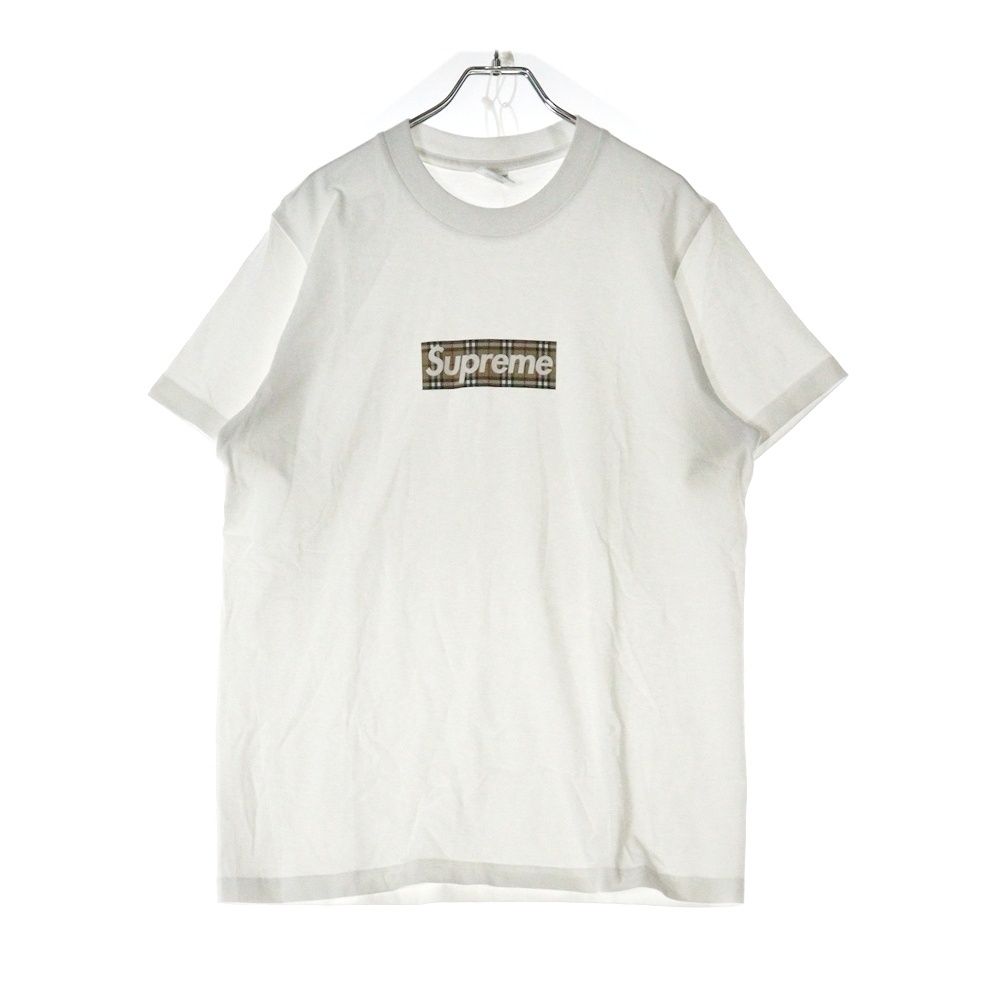 SUPREME×BURBERRY Tシャツ ホワイト 白 Sサイズ 【公式通販】