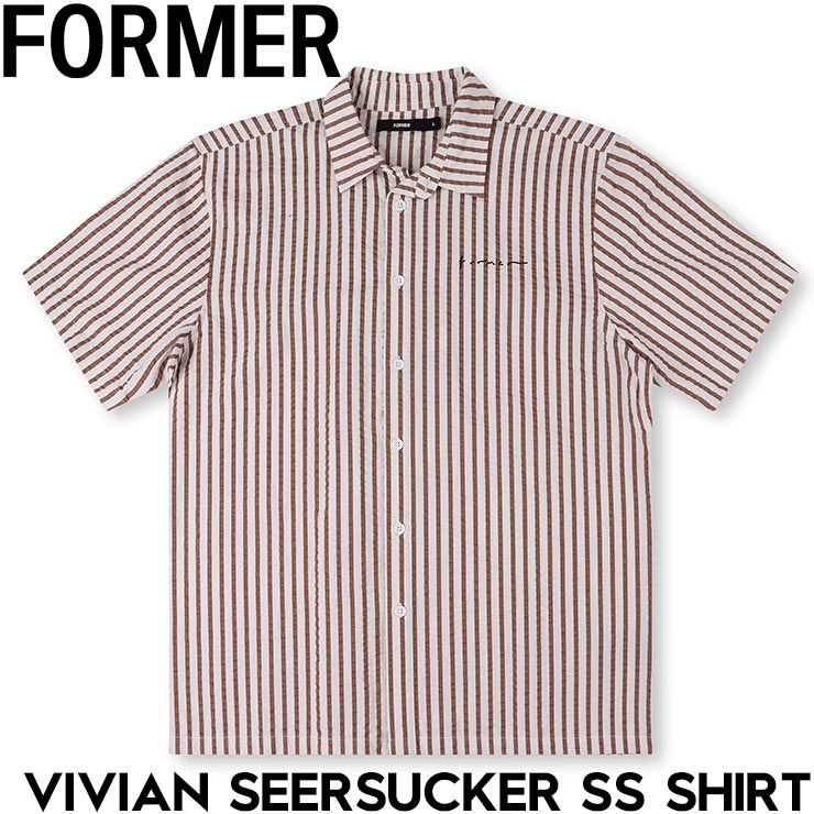 半袖シャツ FORMER フォーマー VIVIAN SEERSUCKER SS SHIRT FSH-25203 COPPER 25SU 日本代理店