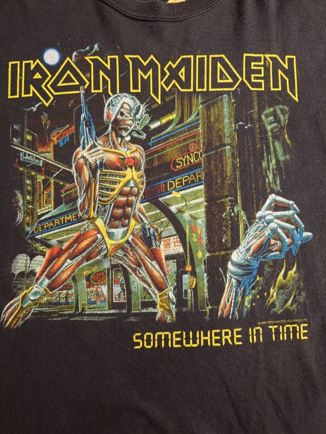 アイアンメイデン＿IRON MAIDEN ヴィンテージTシャツ SOMEWHERE ON TOUR 86/87 Lサイズ - メルカリ