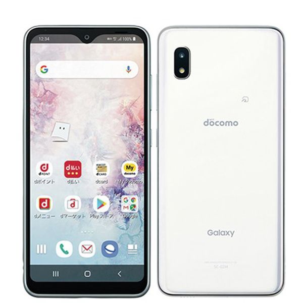 中古】 SC-02M Galaxy A20 ホワイト SIMフリー 本体 ドコモ スマホ ...