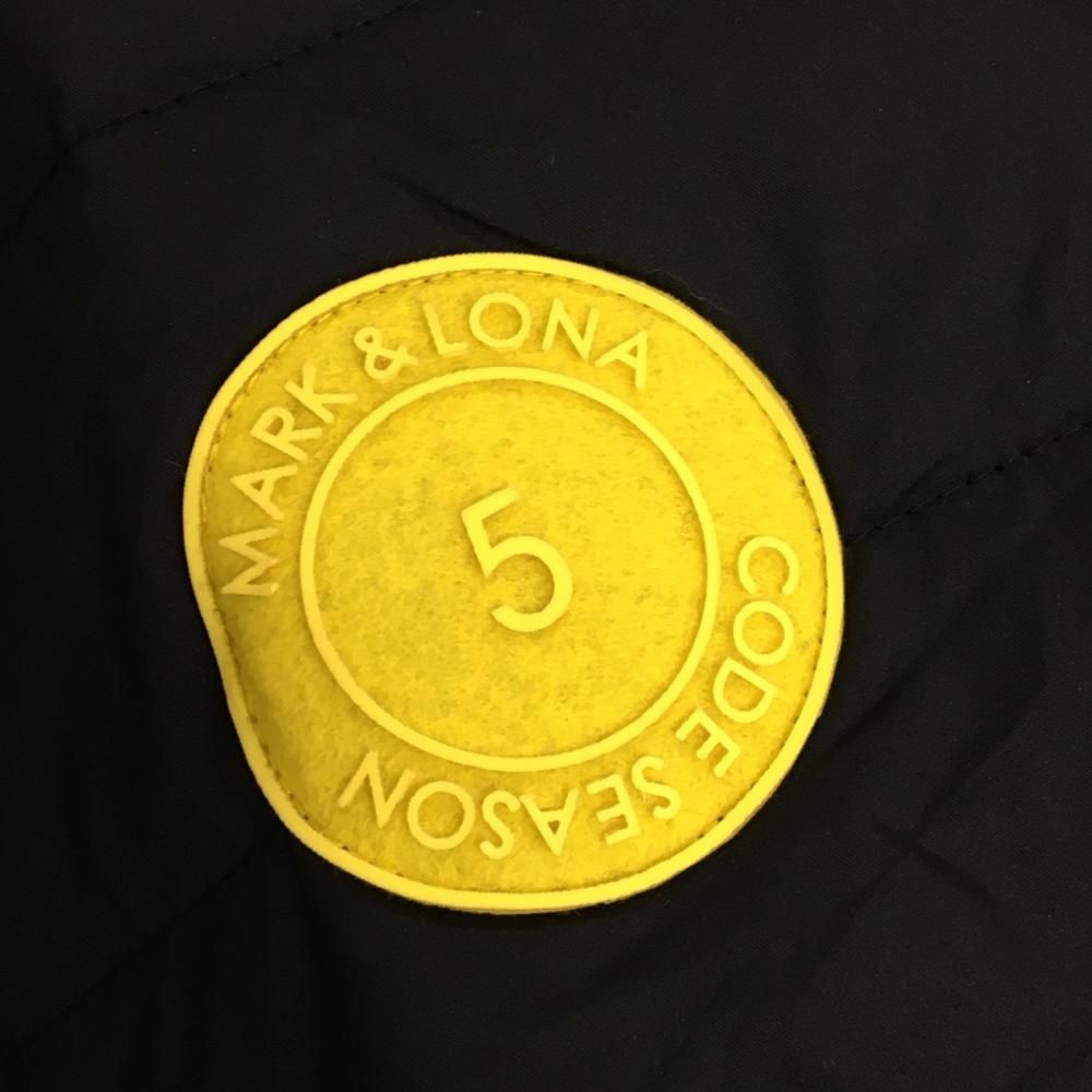 マークアンドロナ 中綿ブルゾン 黒×白 一部中綿 ハーフジップ 裾ドローコード メンズ 48 L ゴルフウェア MARK＆LONA LLC-HASEGAWATOSO_COM